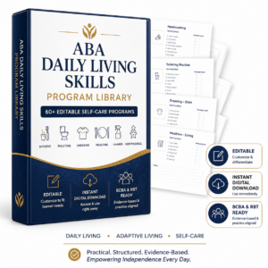 aba daily living skills program library | 60+ editable self care programs