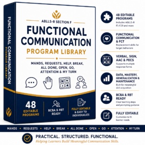48 aba functional communication programs aba bcba mega library