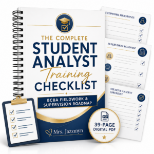 student analyst training checklist | bcba fieldwork & supervision roadmap